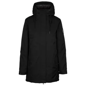 Wilma Women's DLX Padded Longer Waterproof Jacket in Black