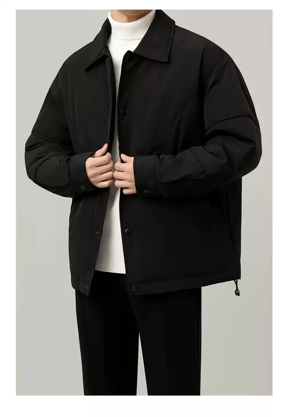 Zhou Lightweight Snap Buttons Down Jacket